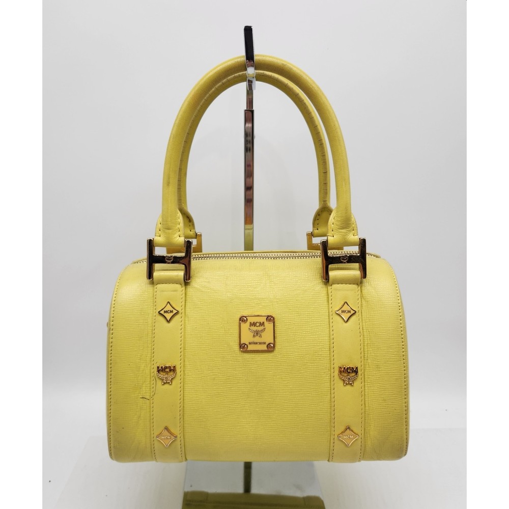 MCM Mini Handbag Yellow 380MCMXAJF